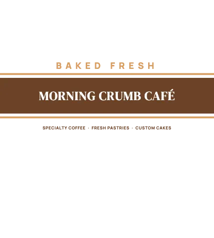 Café & bakery name bar apron template