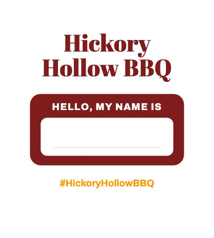 BBQ smokehouse name tag apron template