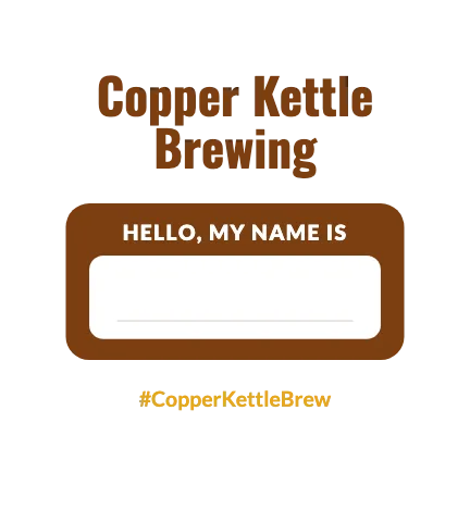 Brewery & bar name tag apron template