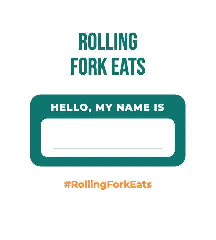 Food truck name tag apron template