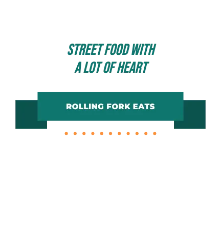 Food truck motto ribbon apron template