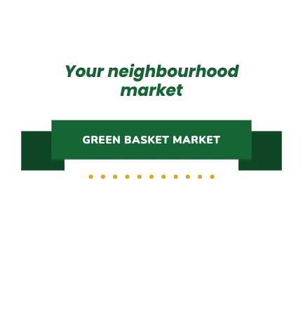 Grocery & market motto ribbon apron template