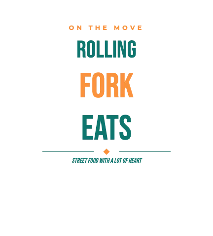 Food truck stacked wordmark apron template