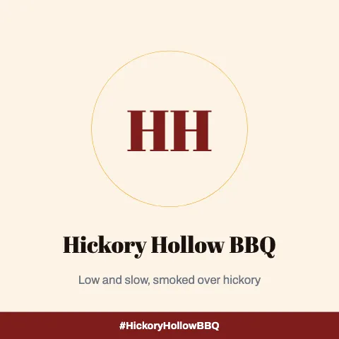 BBQ smokehouse logo wall backdrop template