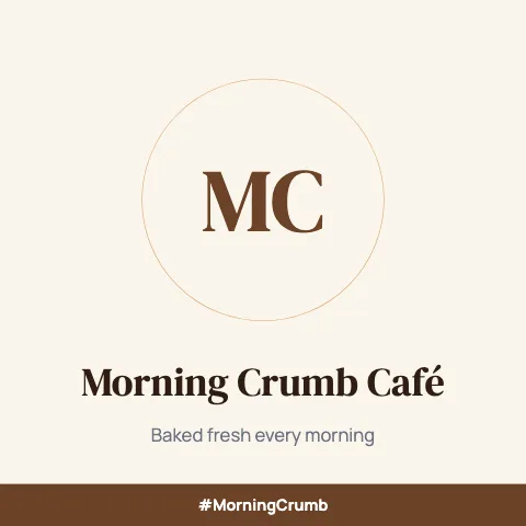 Café & bakery logo wall backdrop template
