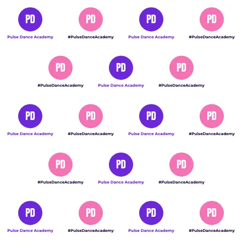 Dance studio logo tiles backdrop template
