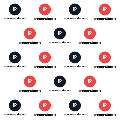 Fitness & gym logo tiles backdrop template