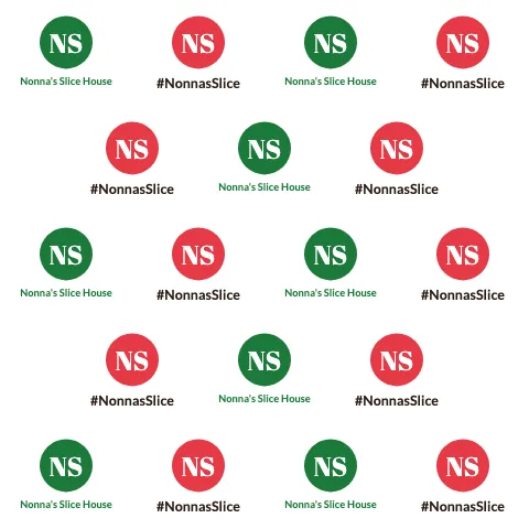 Pizzeria logo tiles backdrop template
