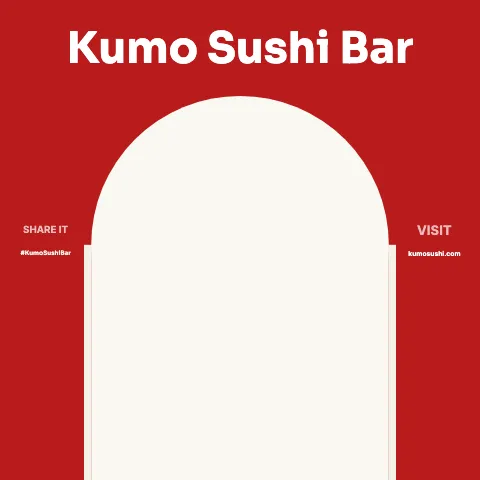 Sushi bar arch frame backdrop template