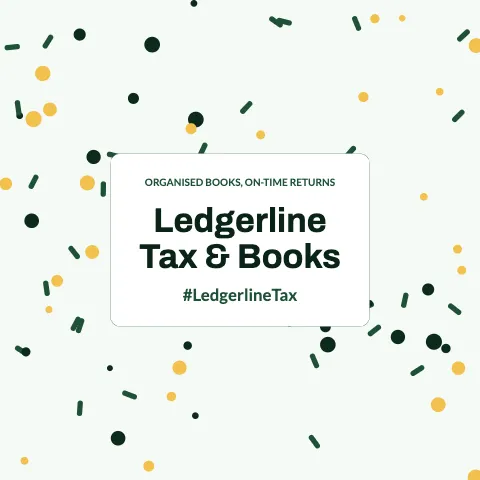 Accounting & tax confetti plaque backdrop template