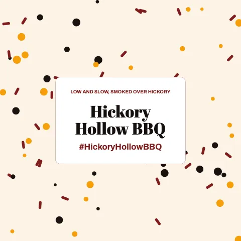 BBQ smokehouse confetti plaque backdrop template