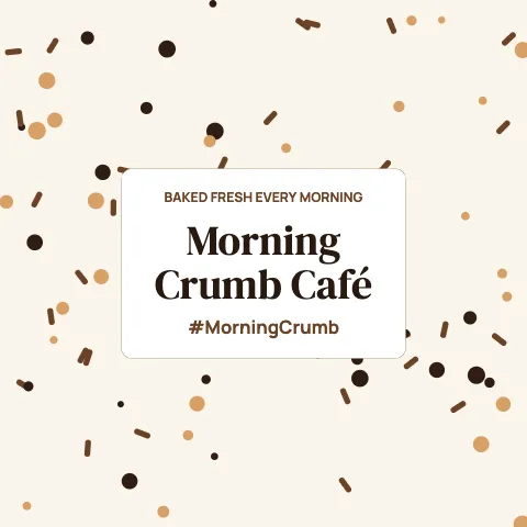 Café & bakery confetti plaque backdrop template