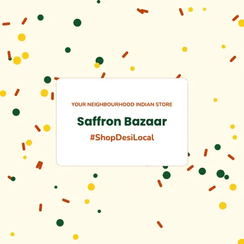 Indian grocery confetti plaque backdrop template