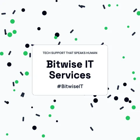 IT & tech services confetti plaque backdrop template