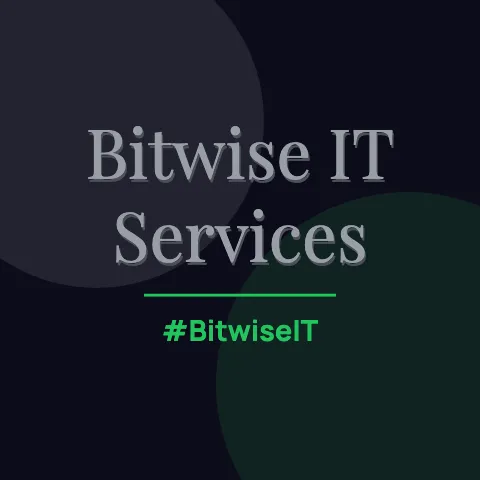 IT & tech services neon glow backdrop template
