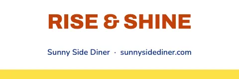 Breakfast diner centered banner template