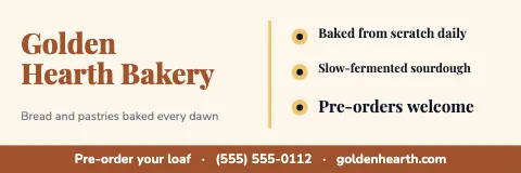 Bakery checklist banner template