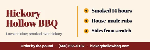 BBQ smokehouse checklist banner template