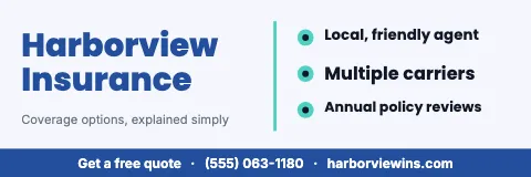 Insurance agency checklist banner template