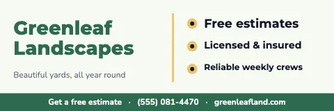 Landscaping checklist banner template