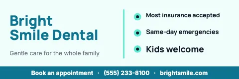 Medical & dental checklist banner template