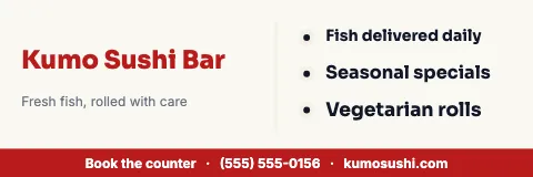 Sushi bar checklist banner template