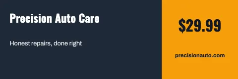 Auto repair promo banner template