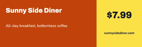 Breakfast diner promo banner template