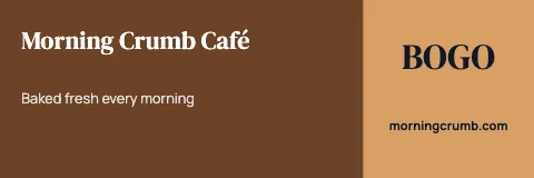 Café & bakery promo banner template