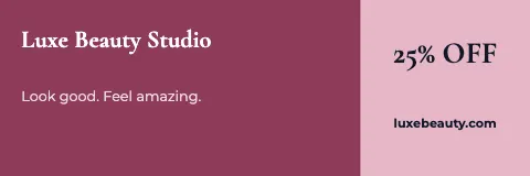 Salon & spa promo banner template