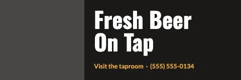 Brewery & bar split banner template