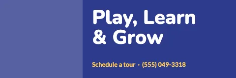Daycare & preschool split banner template