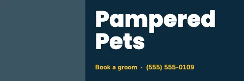 Pet grooming split banner template