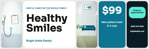 Medical & dental bento strip banner template