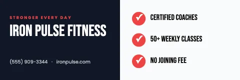Fitness & gym why us banner template