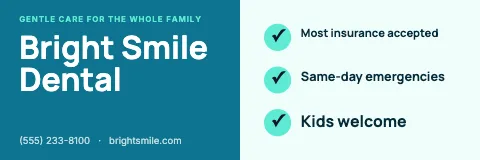 Medical & dental why us banner template