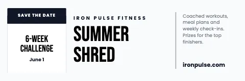 Fitness & gym event date banner template