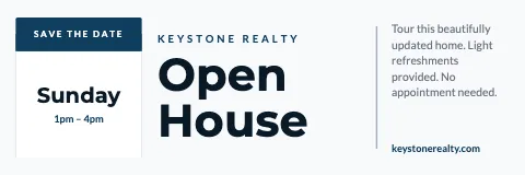 Real estate event date banner template