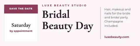 Salon & spa event date banner template