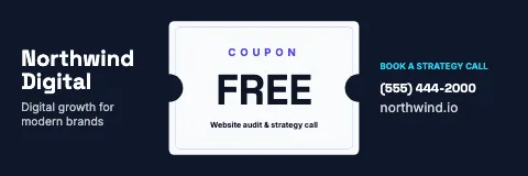 Tech & agency coupon banner template