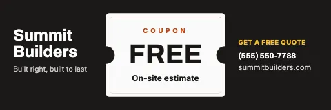 Contractor & construction coupon banner template