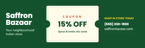 Indian grocery coupon banner template
