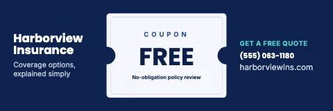 Insurance agency coupon banner template