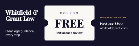 Law firm coupon banner template
