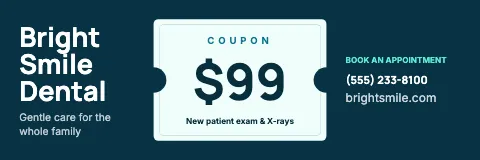 Medical & dental coupon banner template