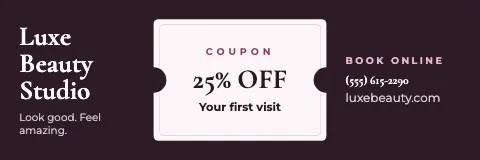 Salon & spa coupon banner template