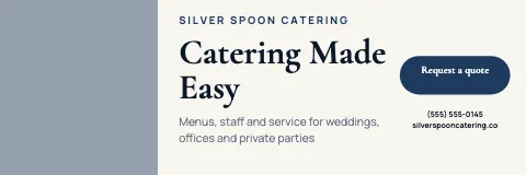 Catering photo & pill banner template
