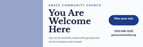 Church & community photo & pill banner template