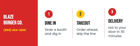 Burger joint service columns banner template