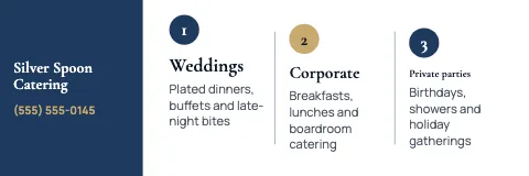Catering service columns banner template